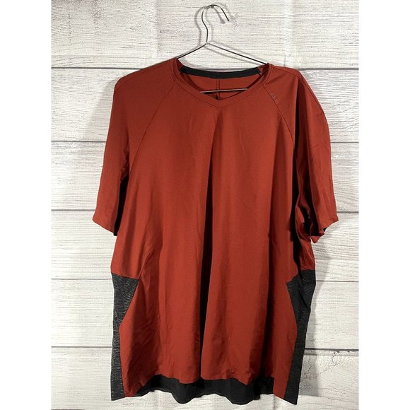 Lululemon Athletica - Men's Orange/Gray Metal Vent Tech T-Shirt - Size XXL - Picture 1 of 4